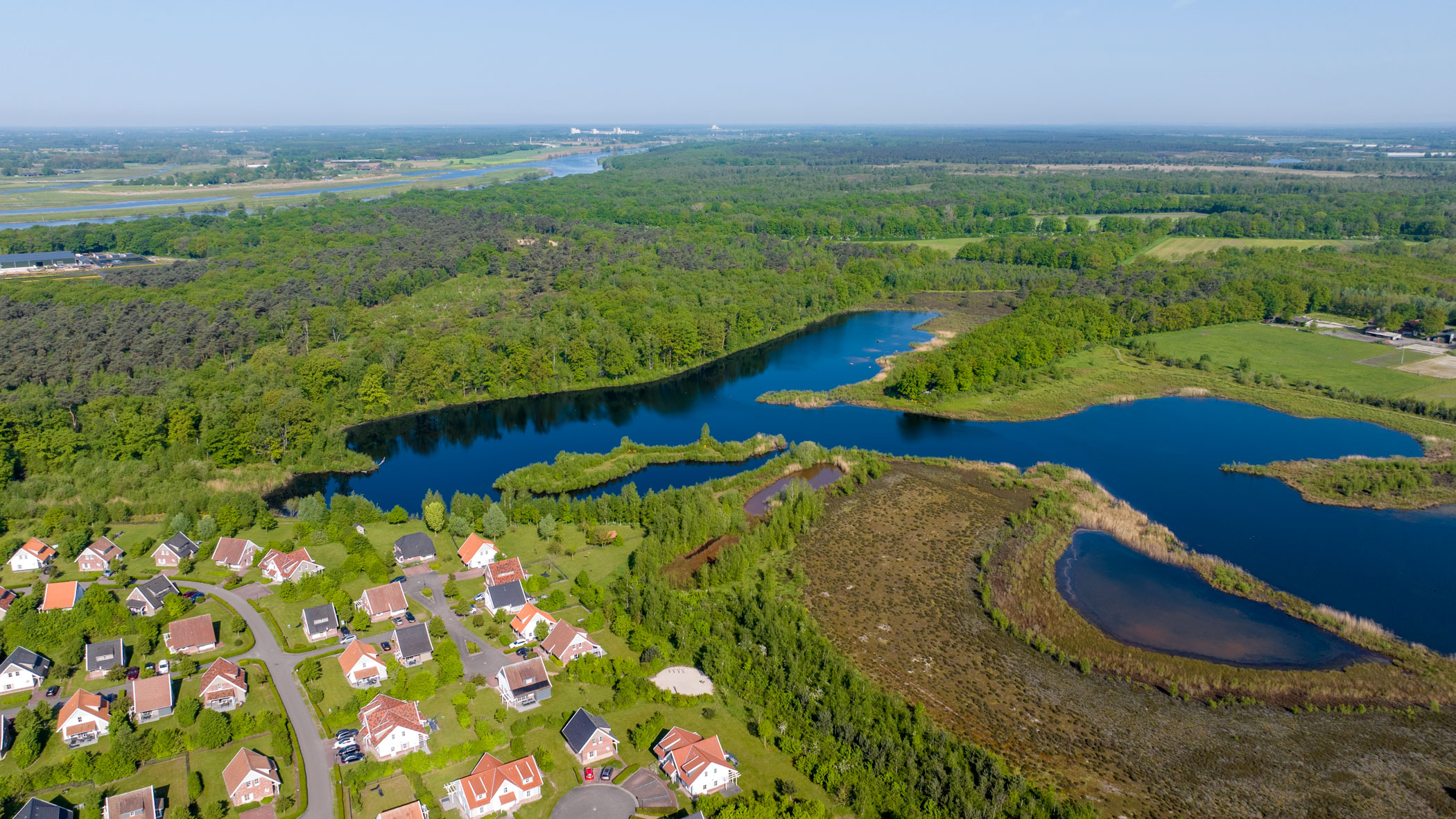 Drone luchtfoto panorama landschap
